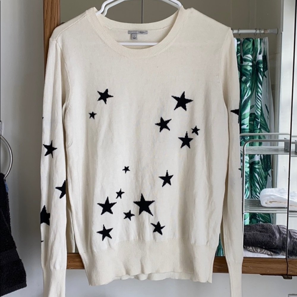 Cream Star Sweater